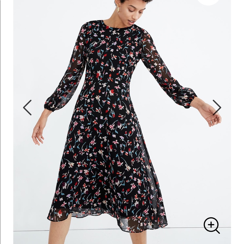 NWOT Madewell Floral Print Midi Dress SZ 00